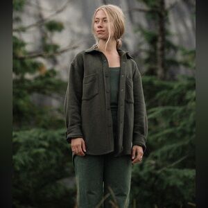 ANIAN Service Shirt - recycled cotton - Dark Green